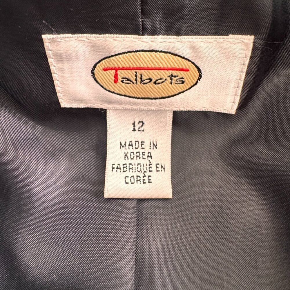 Talbots Vintage Cotton Silk Blazer Black - Picture 10 of 10
